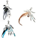 Dreamcatcher Keyring Bag Charm Fashion Boho Jewelry Feather Keychain Brown F1Q9