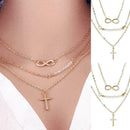 Fashion Women Multi-Layer Choker Collar Pendant Chain Necklace Jewelry Deli S8P0