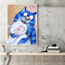 5D DIY Full Drill Diamond Painting Cat Cross Stitch Embroidery Kit (C1107) A
