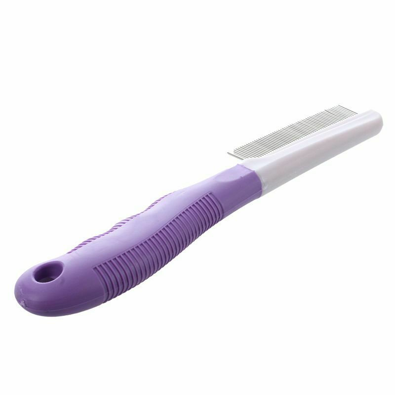 Pet Cat & Dog Grooming Comb with Fine Steel Tooth T9E5