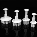 4 Pcs Cake Xmas Daisy Flower Plunger Fondant Decor Sugar craft Mold Cutter V
