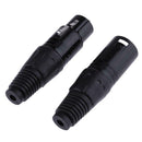 1 Pair XLR 3 Pin Female Jack/Male Plug Audio Microphone MIC Audio Connector