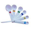 White Measuring Spoon Tea Scoop Teaspoon Baking Cooking Kitchen Tool 6PCS Set