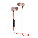 Golden Metal Magnetic Bluetooth 4.1 Headset Mobile Phone Wired Control Earphone