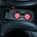 Checkered Racing Anti-Slip Cup Mat Pad For Mini Cooper 3Pcs R57 R56 R55 JCW Z1H7