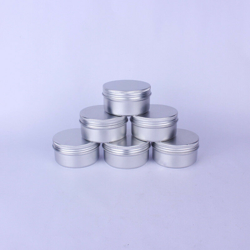 12 Pack 80Ml Tins Containers Tea Aluminum Box Round Metal Lip Balm Balm Sto L4N6