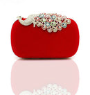 Crystal Womens Clutch Evening Handbag Wedding Party Purse Banquet Bags Red