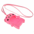 Cute Pig Silicone Watch Protective Case with Strap Lanyard Pendant pink