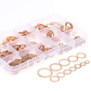 280 Pcs Assorted Copper Washer Gasket Set Flat Ring Seal Assortment Kit M5- N1Q9