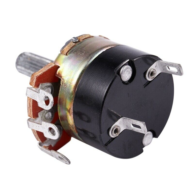 2Pcs 500K Ohm Single Linear Taper Potentiometers with on/off Switch R5Z2