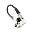 Durable 3 Pin XLR Patch Connector Microphone Lead Cable Data 90 Degree Plug