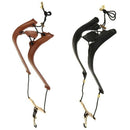 Black Adjustable Leather Saxophone Shoulder Neck Strap with Buckle Width 24