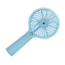 Mini USB Portable Rechargeable Hand Held Air Conditioner Summer Cooler Fan Blue