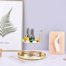Iron Double Layer Storage Tray Sundries Snacks Jewelry Cosmetic Display Pla