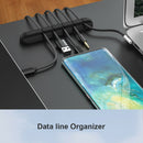 Portable Silicone Self-Sticking Desk USB Cable Winder Cord Organizer Clip