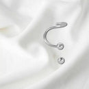 Stainless Steel Flexo Twist Helix Cartilage Ring Earring Piercing Lots Silv