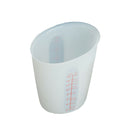 Measuring Cup Silicone Measurement Pour with Scale Thickened 500ml White