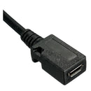 micro-USB 5 Pin Male To Female Down Direction 90 Degree Angle Extension Cab