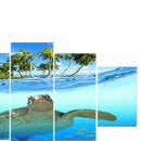 5pcs Unframed Modern Art Oil Painting Sea Turtle Huge Home Wall Decor On PVC