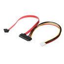 SATA 7+15Pin to 4Pin IDE Power + 7Pin M SATA Converter Adapter Cable