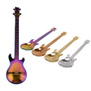 4PCS Guitar Shaped Stainless Steel Coffee Spoon Demitasse Spoons For Cake Spoo%!
