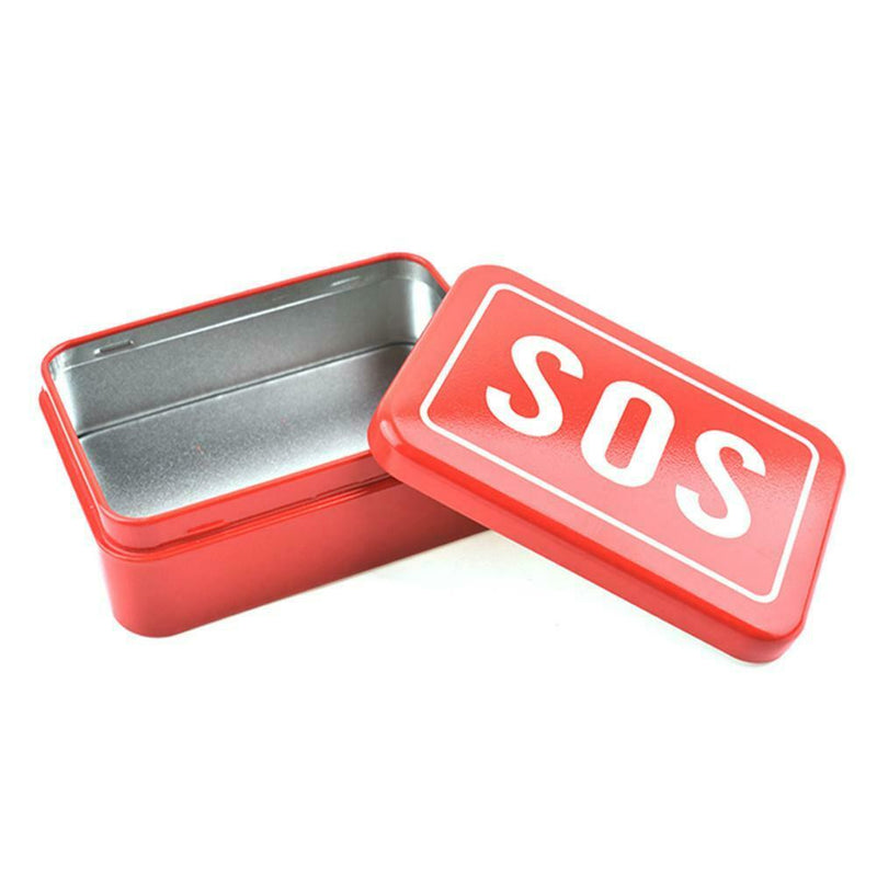 Mini SOS Survival Iron Box Field Survival Storage Kit for Outdoor Emergency