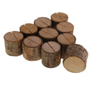 10 Pieces Rustic Wedding Party Wooden Table Numbers Holder Wood Place Name Card
