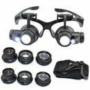 Hot 8Lens Magnifier Magnifying Eye Glass Loupe Jeweler Watch Repair + LED Light