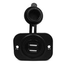 12V Dual USB Car Cigarette Lighter Socket 12V Charger Power Adapter Outlet Tide