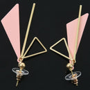 Pink On Earrings None Pierced Ear Cuff e Geometric Irregular I4R8