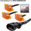 3 Pcs External Amber LED Lights Decoration, Led Front Grille Lights for 200 L6L4