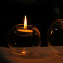 Thermal Glass Tealight Candle Holder for Candlelight Dinner Decoration 8cm