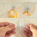6pcs Clear Strong Sucker Door Wall Hangers Towel Mop Handbag Holder Hooks