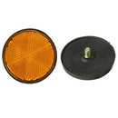 2pcs Motorcycles Car Exterior Accessories Universal ATV Orange Round Reflectors