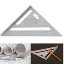 7inch Aluminum Alloy Measuring Right Angle Triangle Woodworking Tool Ruler R3I5