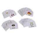 80Pcs Durable Kids Sight/Picture Word Flash Cards About Food for Ages