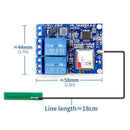 Sms Gsm Remote Control Switch Sim800C Stm32F103C8T6 2 Channel Relay Module