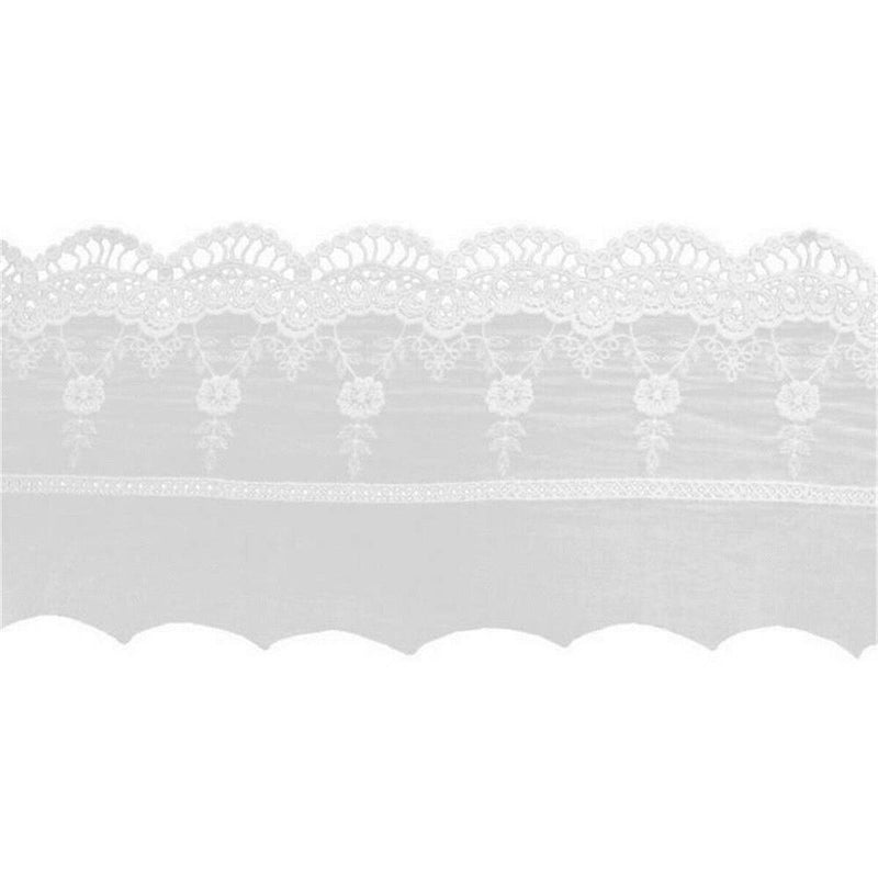 1 Yard Cotton Embroidery Floral Lace Trim Ribbon 14cm Wide Wedding Fabric Sewing