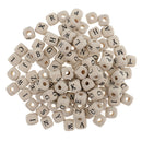 200pcs Wooden Alphabet Letters Loose Cube Beads for Beading Crafts 10mm