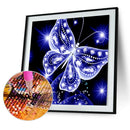 Butterfly Painting 5D Diamond Mosaic Embroidery DIY Cross Stitch Kit(Blue)