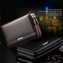 Leinasen Men Wallets With Coin Pocket Long Zipper Coin Purse For Men Clutch B7D3