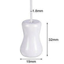 White Braided Lift Shade Cord with 4pcs White Wooden Pendant for Crafting