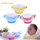 Children's tableware set baby temperature suction cup bowl temperature spoo