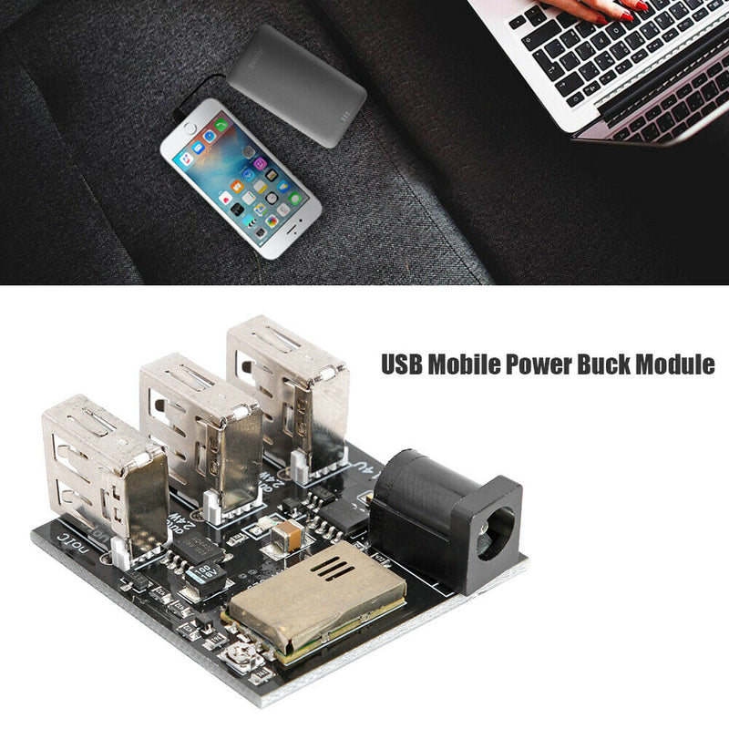 DC-DC 9V/12V to 5V 8A Step Down Power Bank Board 3 USB Charging Module Borad