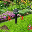 2 Pieces Solar Energy Ultrasonic Outdoor Animal Repellent Weatherproof For