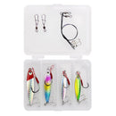 Iron Plate Fishing Lures Set Artificial Lead Hard False Bait w/Treble Hook
