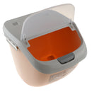 Kitchen Food Storage Container Beans Rice Box with Measuring Cup Lid Orange
