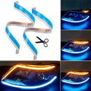 2PCS 30cm Switchback Car Flexible LED Strip Light DRL Flowing Turn Signal Lamp3C