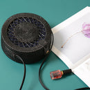 Black Round Rattan Bags For Women Crossbody Bag Handmade Woven Circle Shoul P8N5