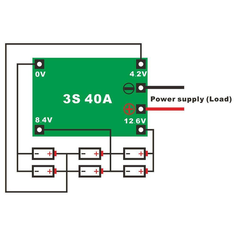 3S 40A Li-ion Lithium Battery Charger Cell Module PCB BMS Protection Board